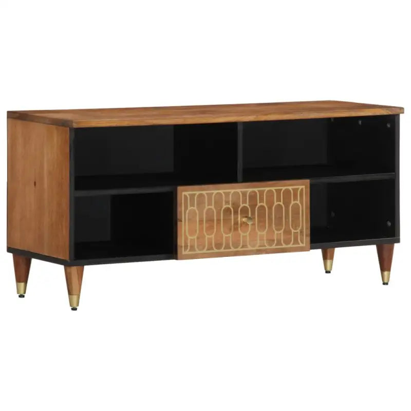 Tv-meubel van massief mangohout met trendy en stevig design - Honingbruin / 1 - Tv-meubels