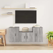 Tv-meubels in grijs sonoma met bewerkt hout voor een trendy uitstraling - Tv-meubels