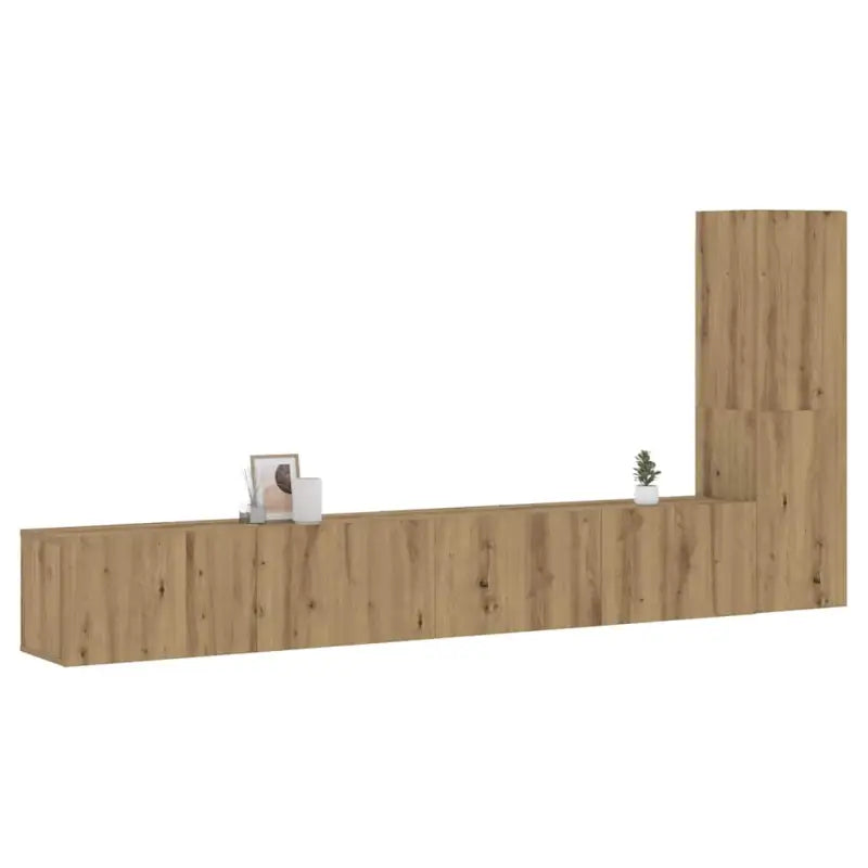 Tv-meubels muurbevestigd met opbergruimte voor een moderne woonstijl - artisanaal eikenkleurig / 3 / 100 cm - Tv-meubels