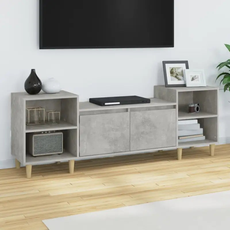Tv-meubels van bewerkt hout in hoogglans wit met stijl en stabiliteit - Betongrijs / 1 - Tv-meubels