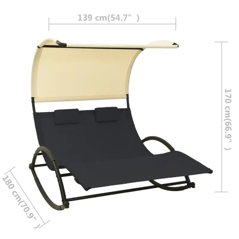 Tweepersoons Schommel Lounge Chair voor Buitengebruik - Ligstoelen