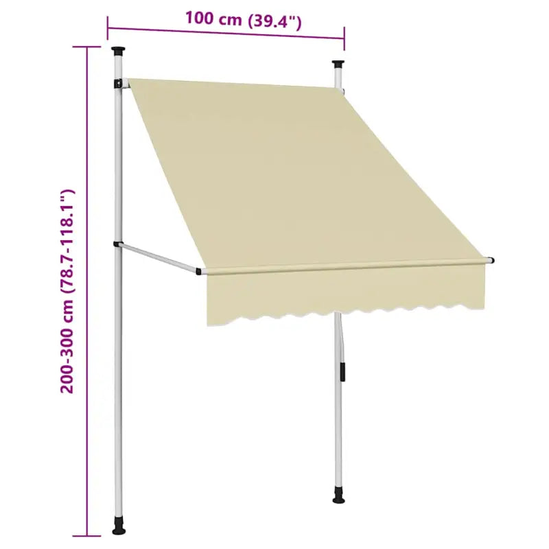Uitrekbare zonwering voor raam terras en tuin in water- en weerbestendig polyester - Zonwering