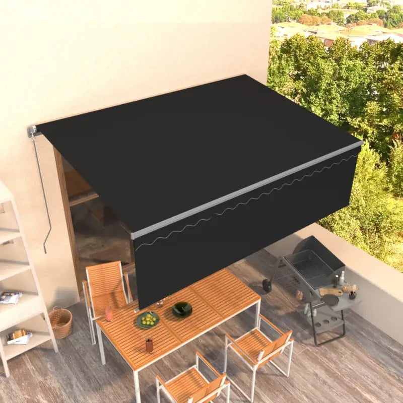 Uitschuifbare aluminium buitenluifel voor schaduw en koelte - Antraciet / 4 x 3 m / 1 - Zonwering