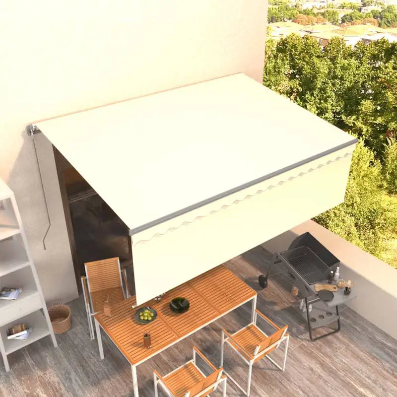 Uitschuifbare aluminium buitenluifel voor schaduw en koelte - Crème / 4.5 x 3 m / 1 - Zonwering