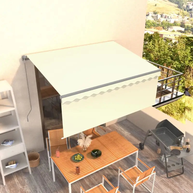 Uitschuifbare aluminium buitenluifel voor schaduw en koelte - Crème / 3 x 2.5 m / 1 - Zonwering