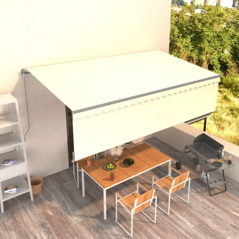 Uitschuifbare aluminium buitenluifel voor schaduw en koelte - Crème / 5 x 3 m / 1 - Zonwering