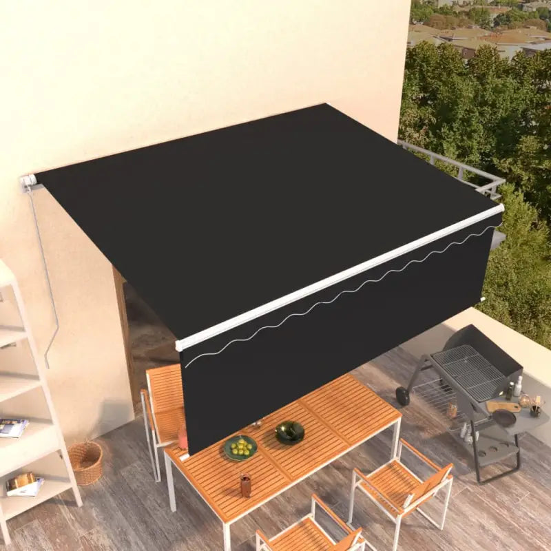 Uitschuifbare Buitenluifel met Aluminium Frame - Antraciet / 4 x 3 m / 1 - Zonwering