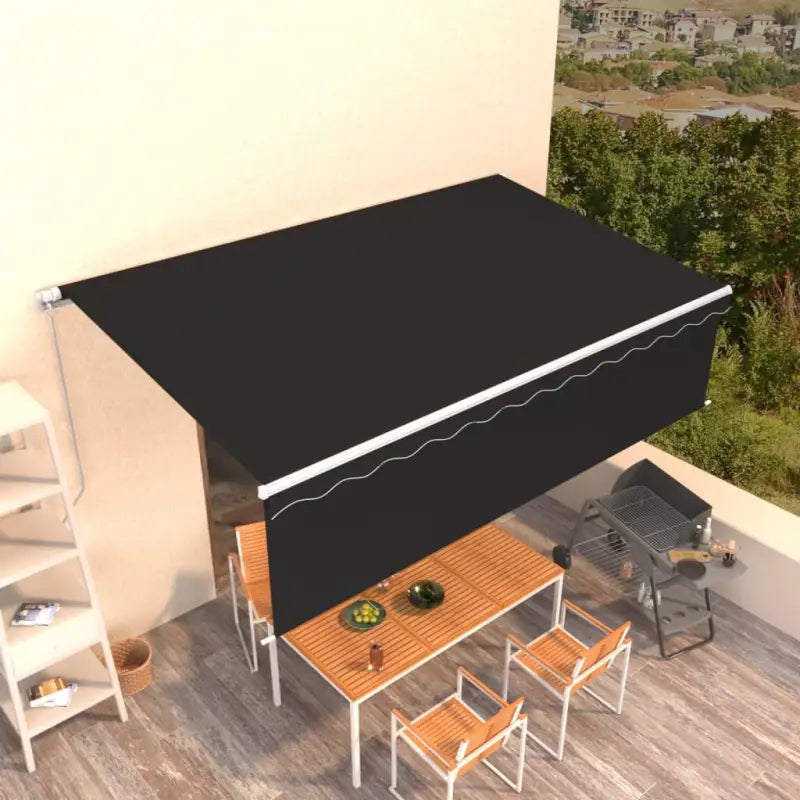 Uitschuifbare Buitenluifel met Aluminium Frame - Antraciet / 5 x 3 m / 1 - Zonwering