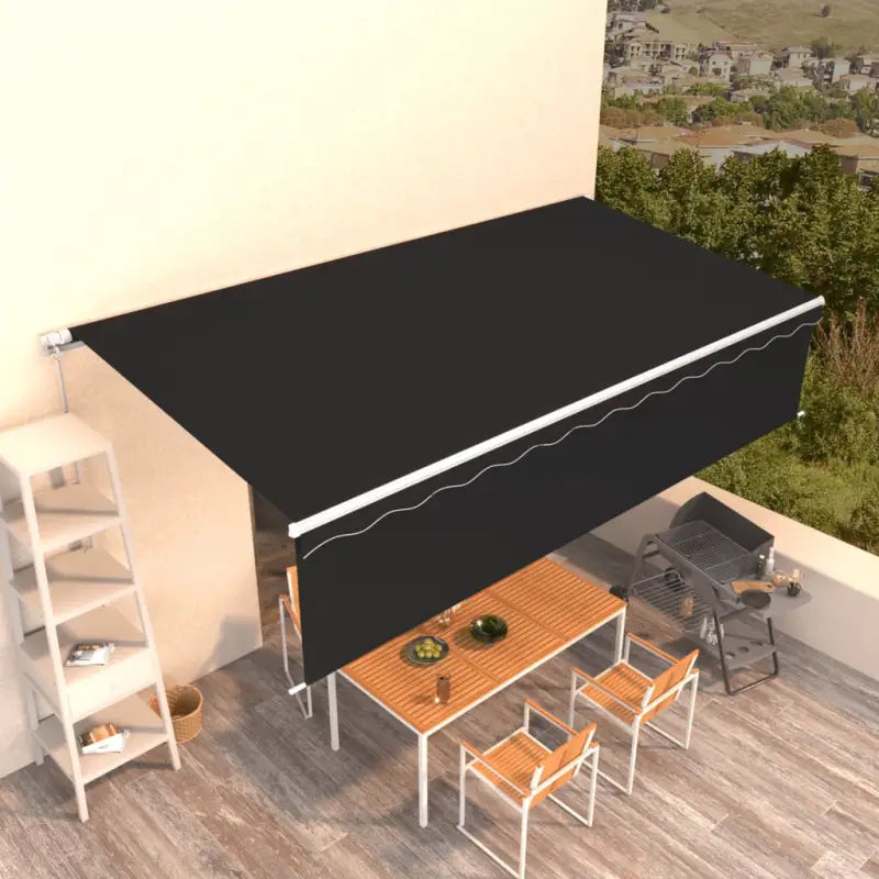 Uitschuifbare Buitenluifel met Aluminium Frame - Antraciet / 6 x 3 m / 1 - Zonwering