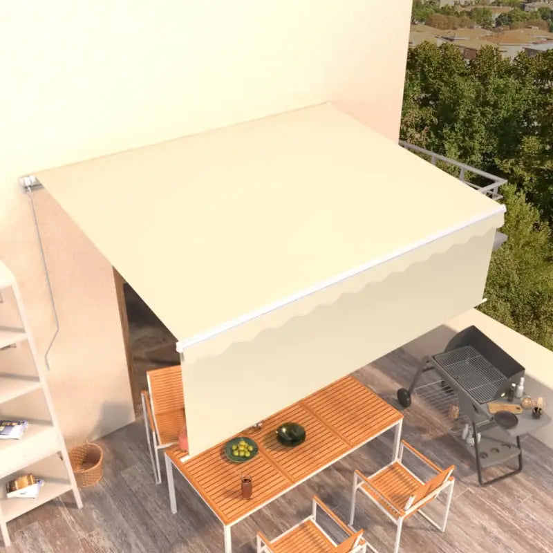 Uitschuifbare Buitenluifel met Aluminium Frame - Crème / 4 x 3 m / 1 - Zonwering
