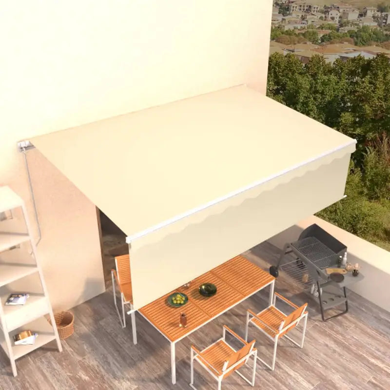 Uitschuifbare Buitenluifel met Aluminium Frame - Crème / 5 x 3 m / 1 - Zonwering