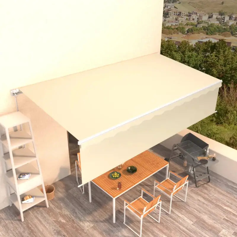Uitschuifbare Buitenluifel met Aluminium Frame - crème / 6 x 3 m / 1 - Zonwering