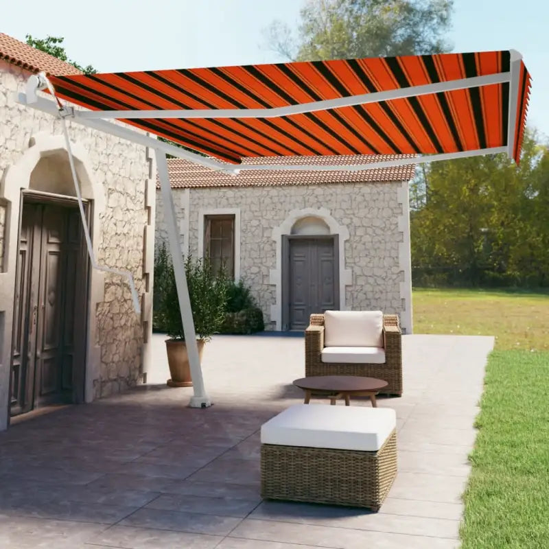 Uitschuifbare buitenluifel met gepoedercoat aluminium frame - Multikleur / 450 x 350 cm / 1 - Zonwering