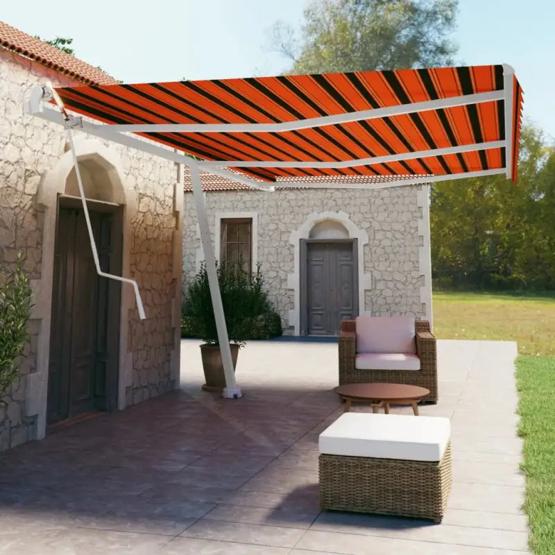 Uitschuifbare buitenluifel met gepoedercoat aluminium frame - Multikleur / 600 x 350 cm / 1 - Zonwering