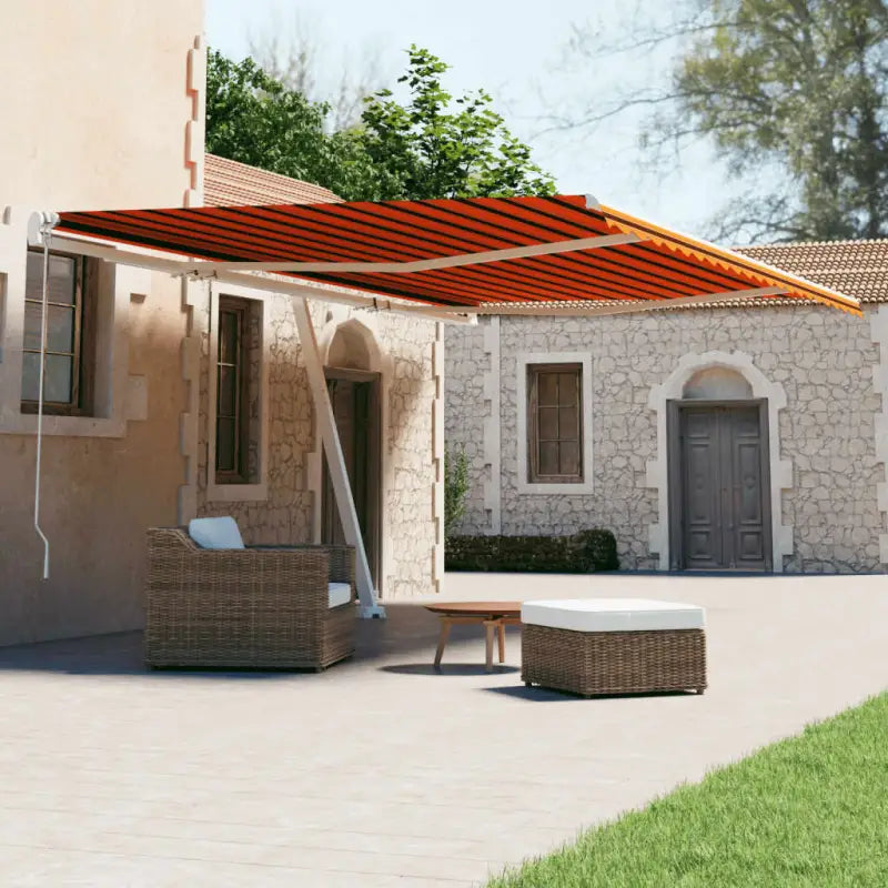 Uitschuifbare buitenluifel met gepoedercoat aluminium frame - Multikleur / 600 x 300 cm / 1 - Zonwering