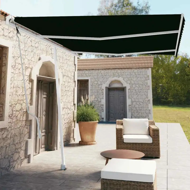 Uitschuifbare buitenluifel met gepoedercoat aluminium frame - Antraciet / 350 x 250 cm / 1 - Zonwering