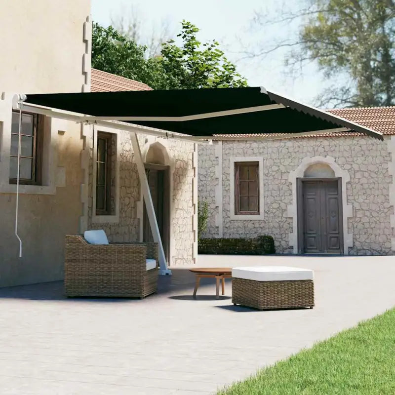 Uitschuifbare buitenluifel met gepoedercoat aluminium frame - Antraciet / 600 x 300 cm / 1 - Zonwering