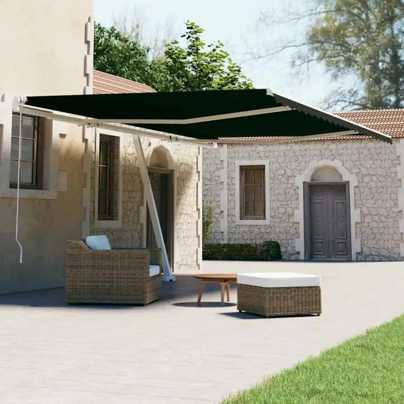 Uitschuifbare buitenluifel met gepoedercoat aluminium frame - Antraciet / 500 x 300 cm / 1 - Zonwering