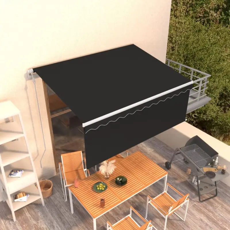 Uitschuifbare buitenluifel met roestvrij aluminium frame - Antraciet / 3.5 x 2.5 m / 1 - Zonwering