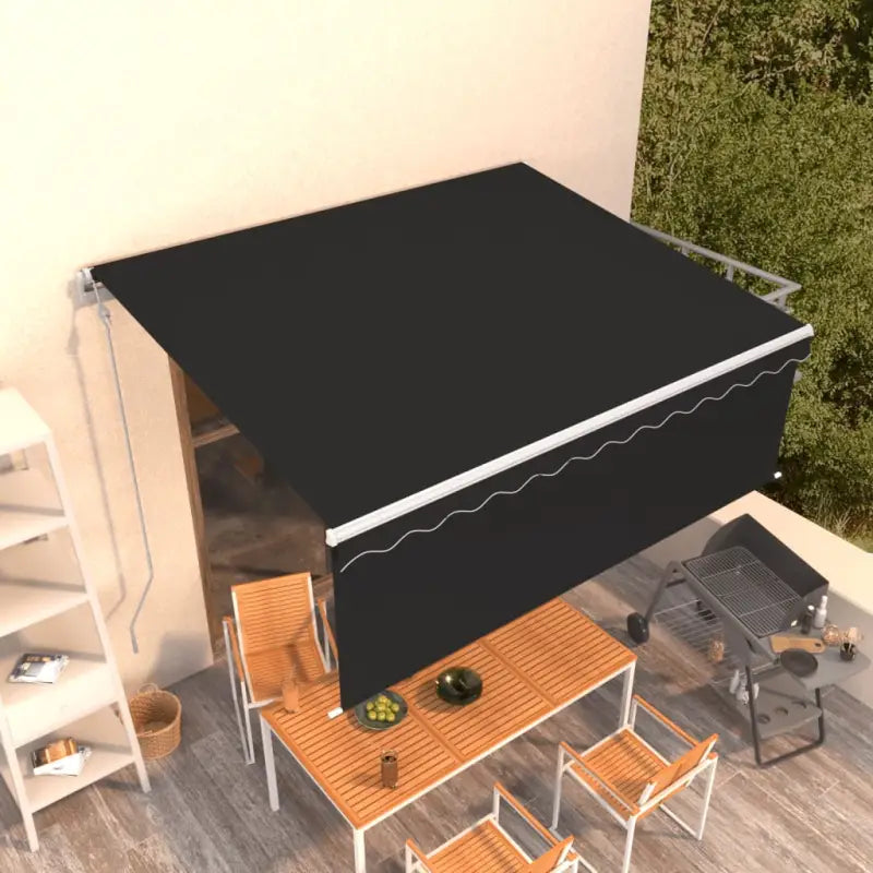Uitschuifbare buitenluifel met roestvrij aluminium frame - Antraciet / 4.5 x 3 m / 1 - Zonwering