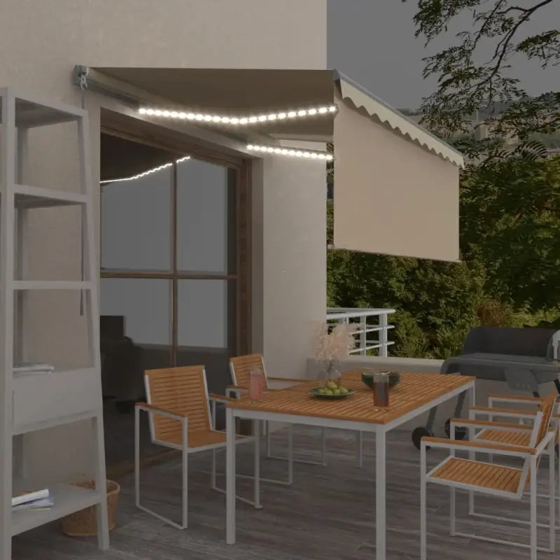 Uitschuifbare buitenluifel met roestvrij aluminium frame - Crème / 3.5 x 2.5 m / 1 - Zonwering