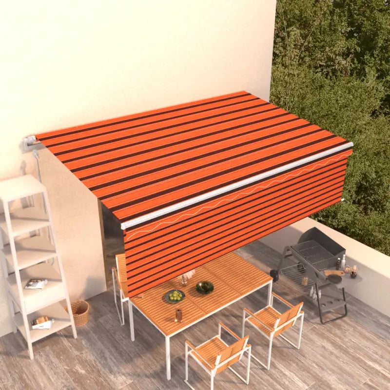 Uitschuifbare buitenluifel met roestvrij aluminium frame - Multikleur / 5 x 3 m / 1 - Zonwering