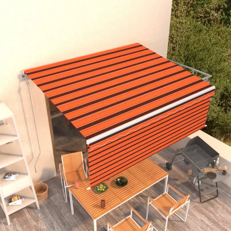 Uitschuifbare buitenluifel met roestvrij aluminium frame - Multikleur / 4 x 3 m / 1 - Zonwering