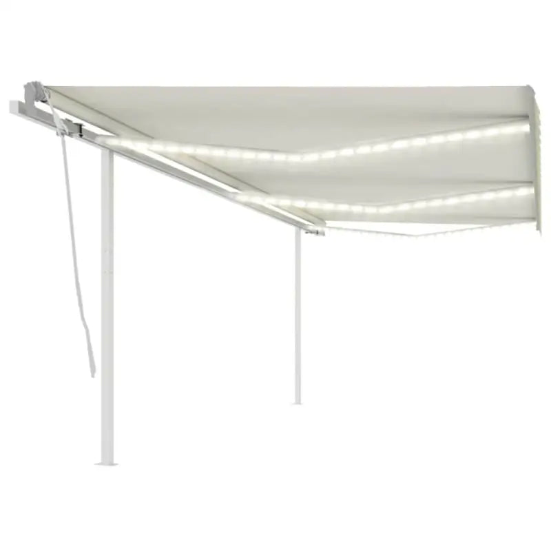 Uitschuifbare buitenluifel met stevig gepoedercoat aluminium frame - Crème / 6 x 3 m / 1 - Zonwering