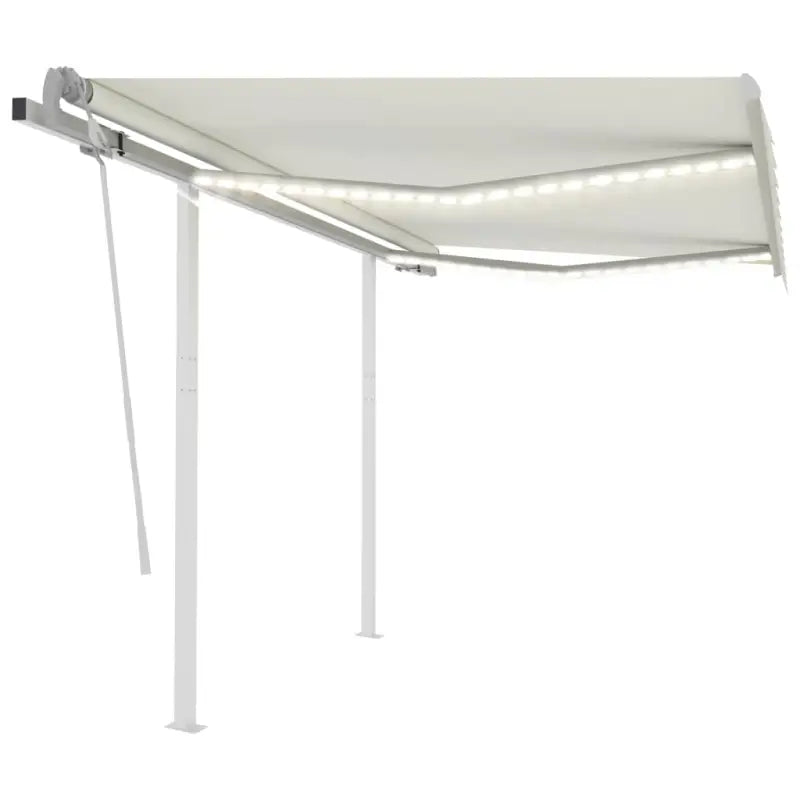 Uitschuifbare buitenluifel met stevig gepoedercoat aluminium frame - Crème / 3 x 2.5 m / 1 - Zonwering