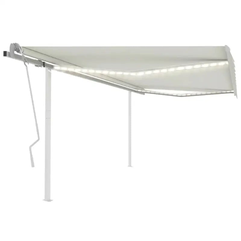 Uitschuifbare buitenluifel met stevig gepoedercoat aluminium frame - Crème / 4 x 3 m / 1 - Zonwering