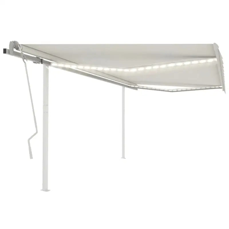 Uitschuifbare buitenluifel met stevig gepoedercoat aluminium frame - Crème / 4 x 3.5 m / 1 - Zonwering