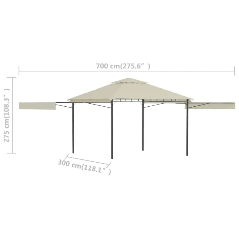 Uitschuifbare Daken voor Partytenten en Prieëlen met Stalen Frame - Partytenten & prieëlen