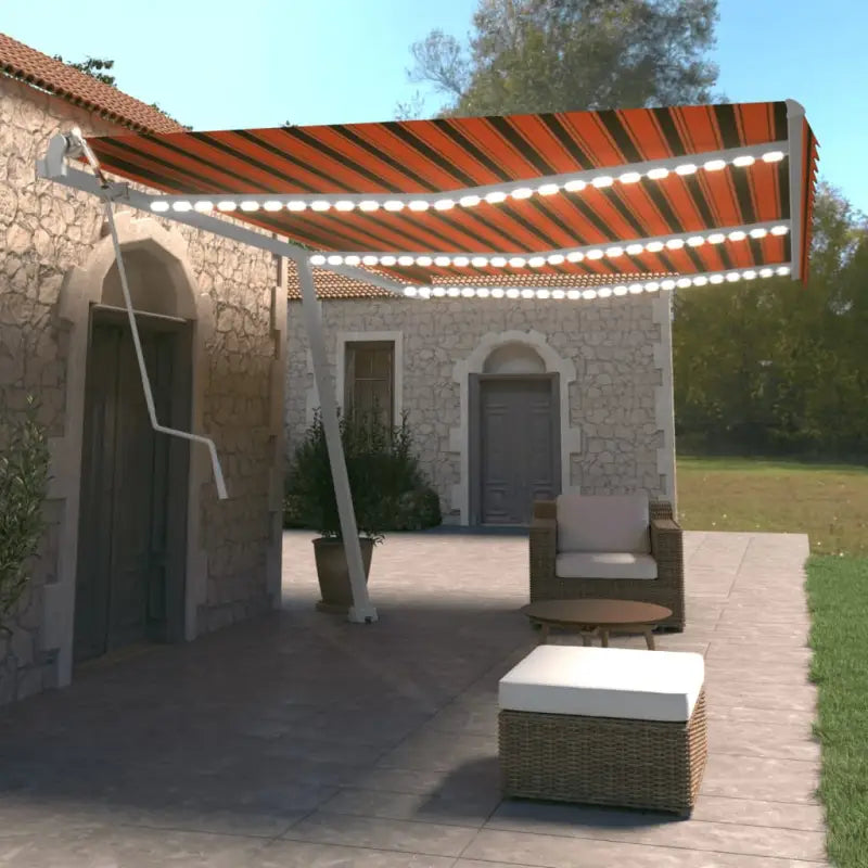 Uitschuifbare luifel met gepoedercoat aluminium en automatische bediening - Multikleur / 600 x 350 cm / 1 - Zonwering