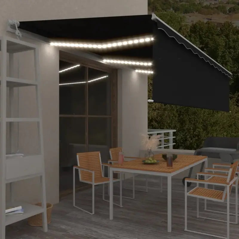 Uitschuifbare luifel met gepoedercoat aluminium en automatische bediening - Antraciet / 6 x 3 m / 1 - Zonwering