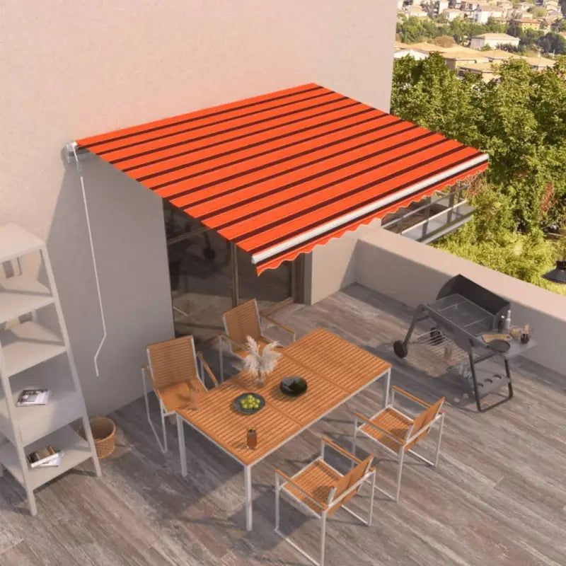 Uitschuifbare luifel met gepoedercoat aluminium frame voor buitenruimte - Multikleur / 400 x 350 cm / 1 - Zonwering