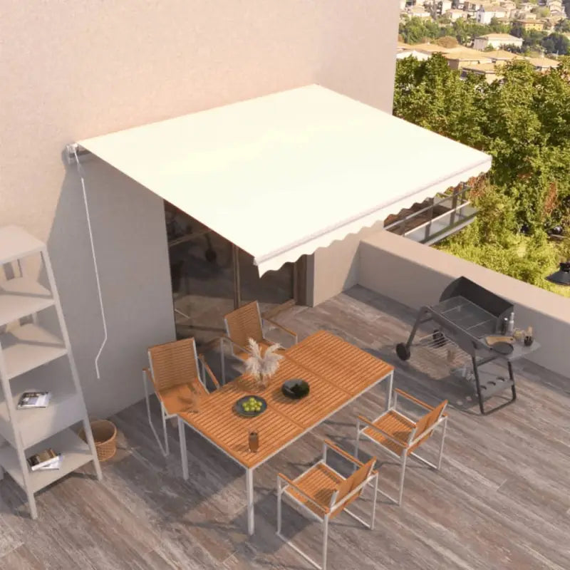 Uitschuifbare luifel met gepoedercoat aluminium frame voor buitenruimte - Crème / 450 x 300 cm / 1 - Zonwering