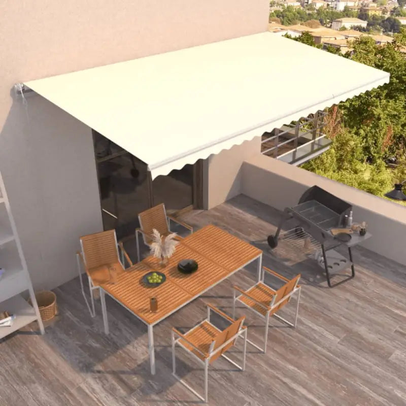 Uitschuifbare luifel met gepoedercoat aluminium frame voor buitenruimte - Crème / 600 x 350 cm / 1 - Zonwering
