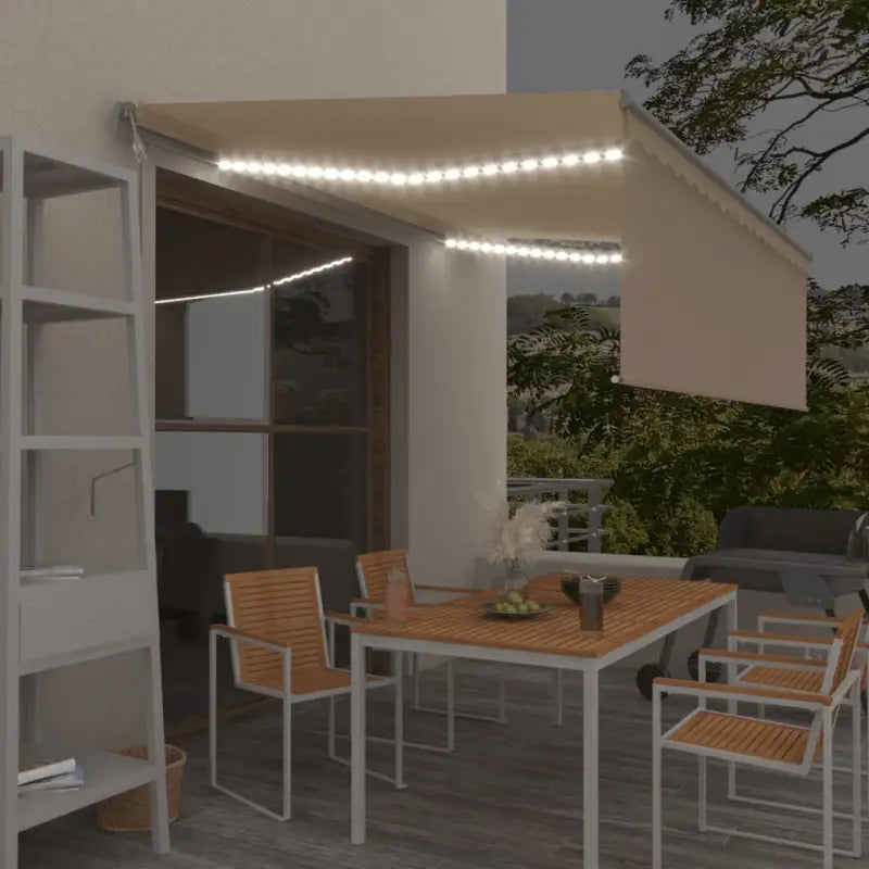 Uitschuifbare luifel met gepoedercoat aluminium voor buitenruimte - Crème / 4 x 3 m / 1 - Zonwering