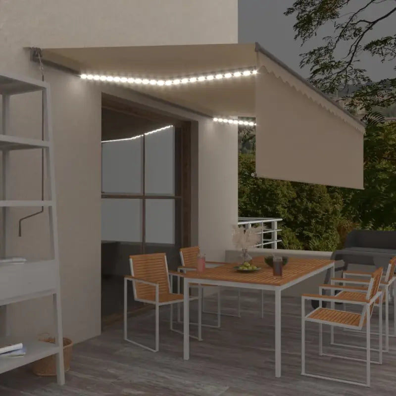 Uitschuifbare luifel met gepoedercoat aluminium voor buitenruimte - Crème / 5 x 3 m / 1 - Zonwering