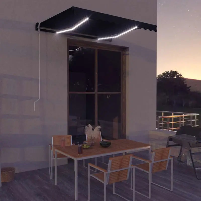 Uitschuifbare luifel met gepoedercoat aluminium voor buitenruimte - Antraciet / 300 x 250 cm / 1 - Zonwering