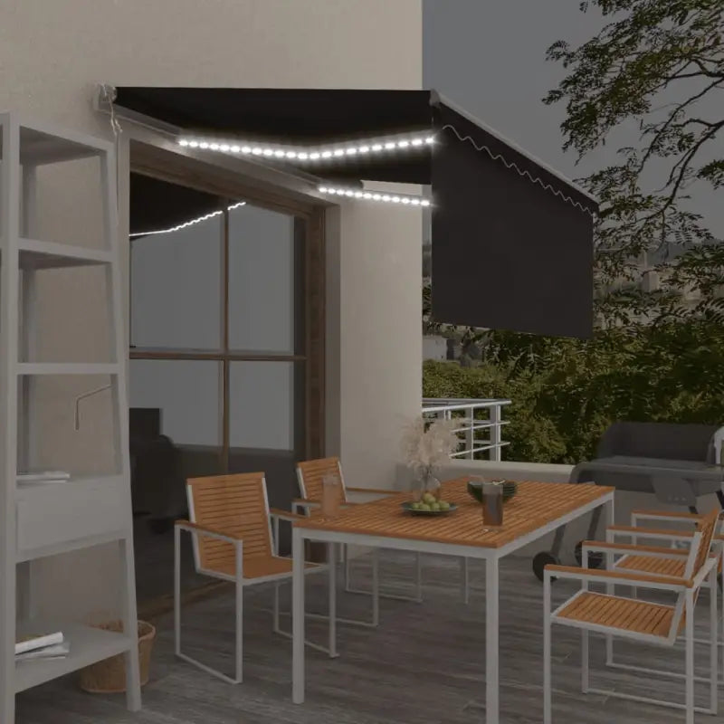 Uitschuifbare luifel met gepoedercoat aluminium voor buitenruimte - Antraciet / 3 x 2.5 m / 1 - Zonwering