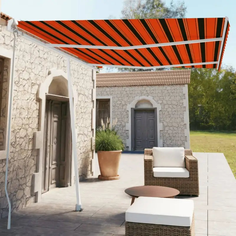 Uitschuifbare luifel met gepoedercoat aluminium voor koele buitenruimte - Multikleur / 350 x 250 cm / 1 - Zonwering