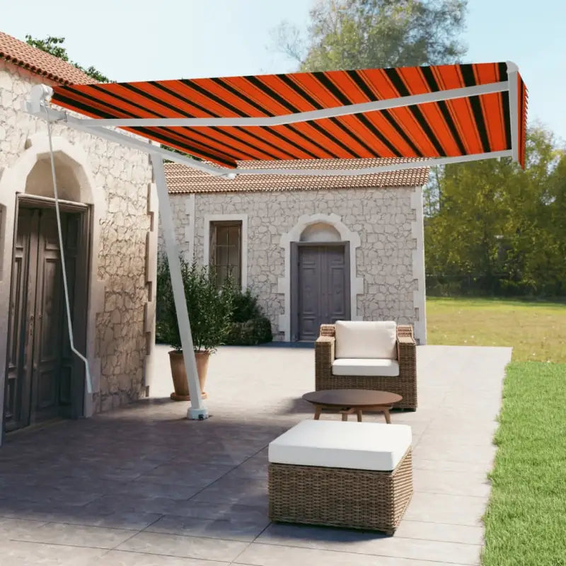 Uitschuifbare luifel met gepoedercoat aluminium voor koele buitenruimte - Multikleur / 400 x 350 cm / 1 - Zonwering