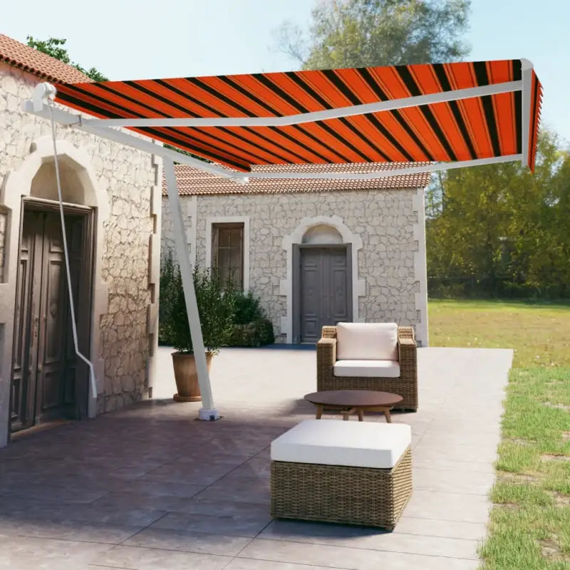 Uitschuifbare luifel met gepoedercoat aluminium voor koele buitenruimte - Multikleur / 450 x 350 cm / 1 - Zonwering