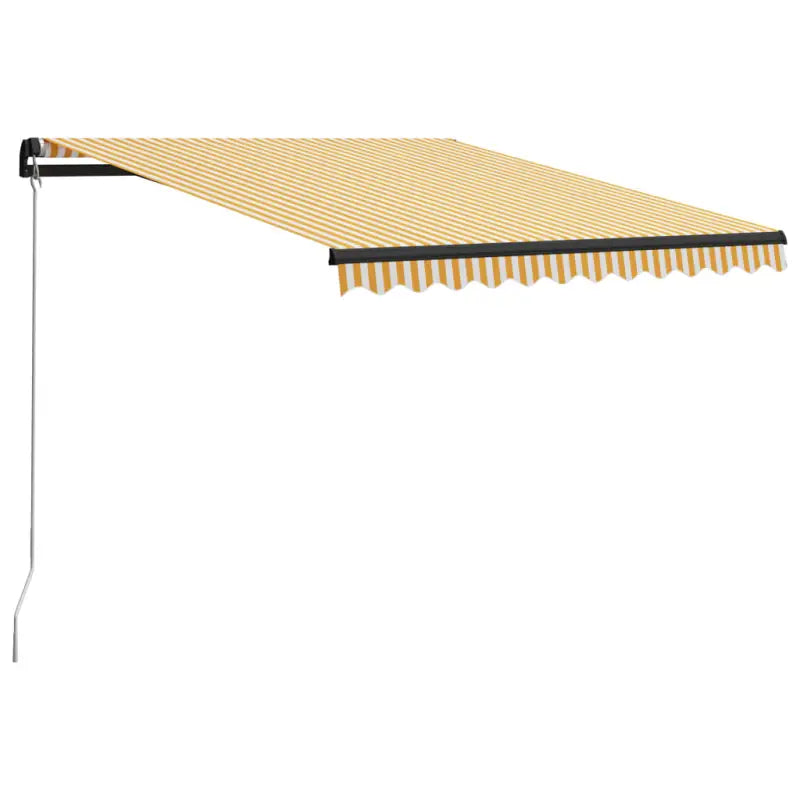 Uitschuifbare luifel met gepoedercoat aluminium voor koele buitenruimte - Geel en wit / 300 x 250 cm / 1 - Zonwering