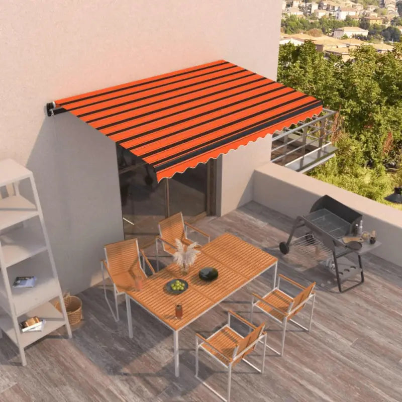 Uitschuifbare luifel met gepoedercoat aluminium voor koele buitenruimte - Multikleur / 450 x 350 cm / 1 - Zonwering