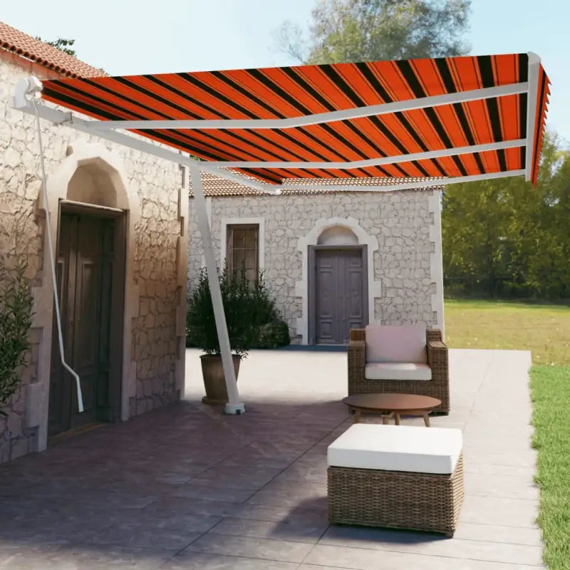 Uitschuifbare luifel met gepoedercoat aluminium voor koele buitenruimte - Multikleur / 600 x 350 cm / 1 - Zonwering