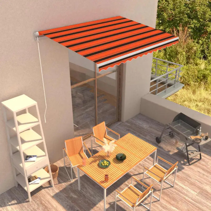Uitschuifbare luifel met gepoedercoat aluminium voor koelte in je tuin - Multikleur / 350 x 250 cm / 1 - Zonwering