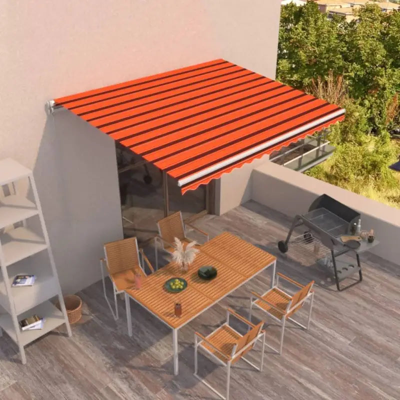 Uitschuifbare luifel met gepoedercoat aluminium voor koelte in je tuin - Multikleur / 450 x 350 cm / 1 - Zonwering