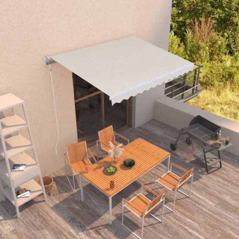 Uitschuifbare luifel met gepoedercoat aluminium voor koelte in je tuin - Crème / 350 x 250 cm / 1 - Zonwering